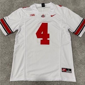Nike Ohio State Buckeyes Jersey #4 Jeremiah Smith Embroidered Size L NWT